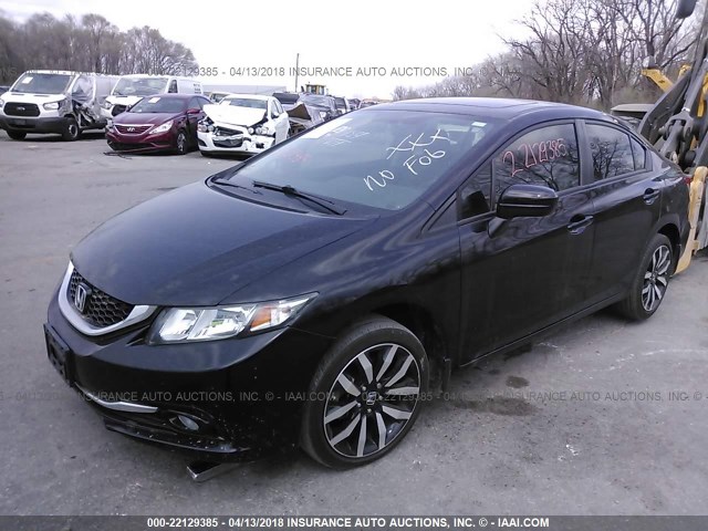 2HGFB2F95FH511733 - 2015 HONDA CIVIC EXL BLACK photo 2