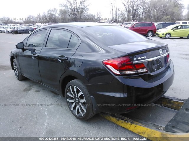 2HGFB2F95FH511733 - 2015 HONDA CIVIC EXL BLACK photo 3