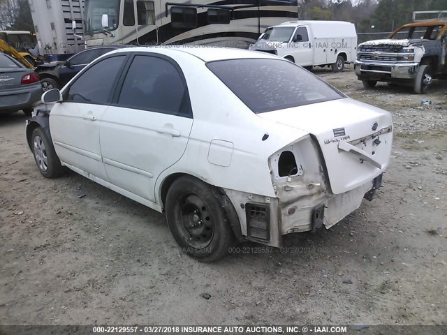 KNAFE121485554631 - 2008 KIA SPECTRA EX/LX/SX WHITE photo 3