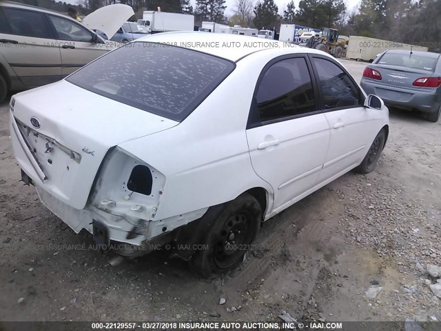 KNAFE121485554631 - 2008 KIA SPECTRA EX/LX/SX WHITE photo 4