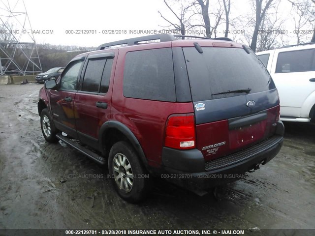 1FMZU72K25UB06190 - 2005 FORD EXPLORER XLS/XLS SPORT BURGUNDY photo 3