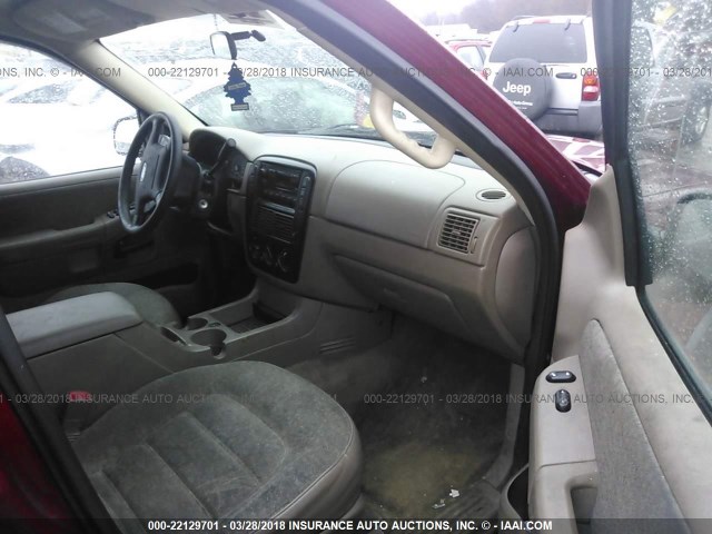 1FMZU72K25UB06190 - 2005 FORD EXPLORER XLS/XLS SPORT BURGUNDY photo 5