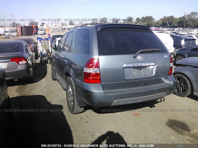 2HNYD186X2H516588 - 2002 ACURA MDX TOURING GRAY photo 3