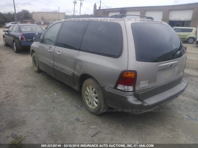 2FMDA58472BB82618 - 2002 FORD WINDSTAR LIMITED Champagne photo 3