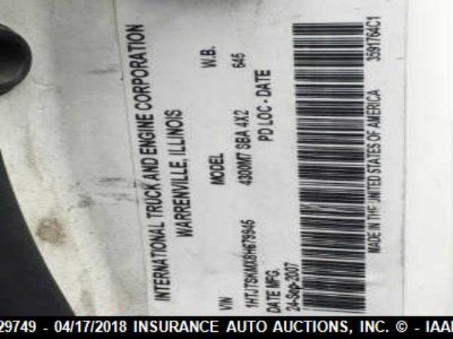 1HTJTSKMX8H679945 - 2008 INTERNATIONAL 4000 4300 WHITE photo 10