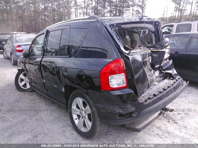 1C4NJCEB6DD229909 - 2013 JEEP COMPASS LATITUDE 黑色 照片 3