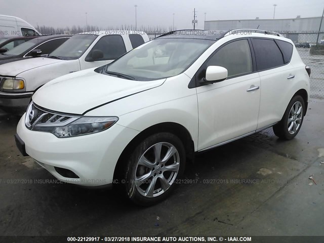 JN8AZ1MU2EW403466 - 2014 NISSAN Murano S/SL/SV/LE WHITE photo 2