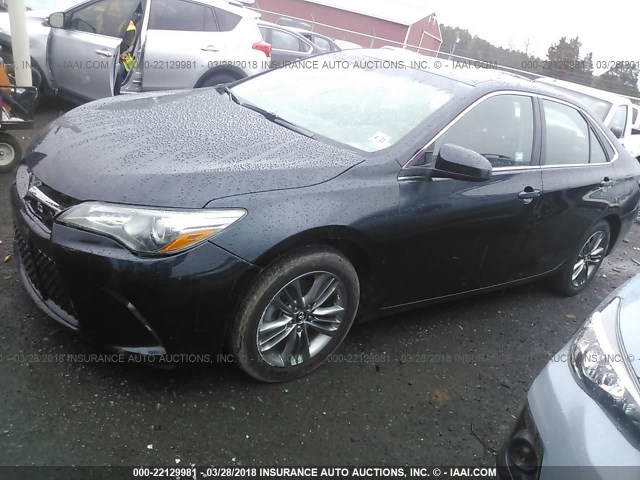 4T1BF1FK3GU241443 - 2016 TOYOTA CAMRY LE/XLE/SE/XSE BLACK photo 2