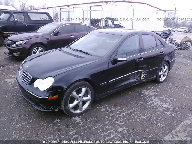 WDBRF52H56F768227 - 2006 MERCEDES-BENZ C GENERATION 2006 230 BLACK photo 2