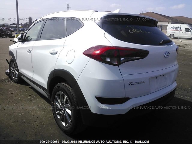 KM8J3CA47JU604004 - 2018 HYUNDAI TUCSON LIMITED/SPORT AND ECO/SE WHITE photo 3