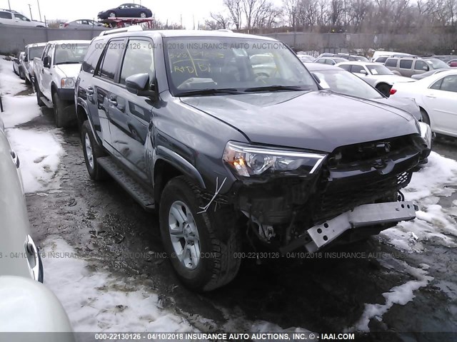 JTEBU5JR5H5414876 - 2017 TOYOTA 4RUNNER SR5 PREM/LTDL/TRAIL/TRD GRAY photo 1