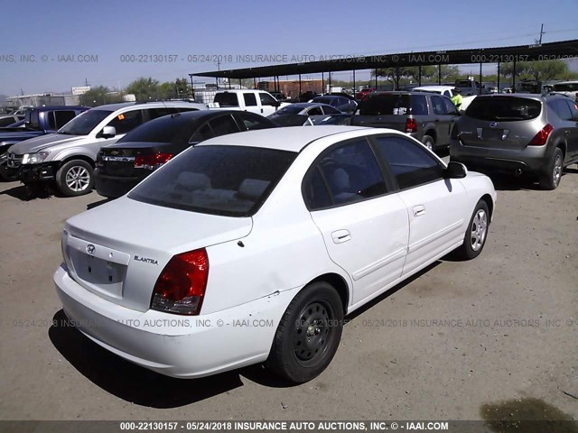 KMHDN46D14U709129 - 2004 HYUNDAI ELANTRA GLS/GT WHITE photo 4