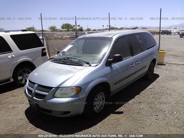 2D4GP44323R189690 - 2003 DODGE GRAND CARAVAN SPORT BLUE photo 2