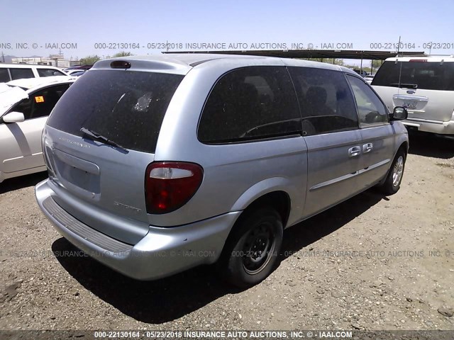 2D4GP44323R189690 - 2003 DODGE GRAND CARAVAN SPORT BLUE photo 4