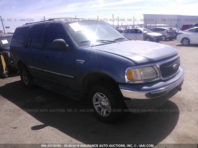 1FMPU16L0YLC10565 - 2000 FORD EXPEDITION XLT BLUE photo 1