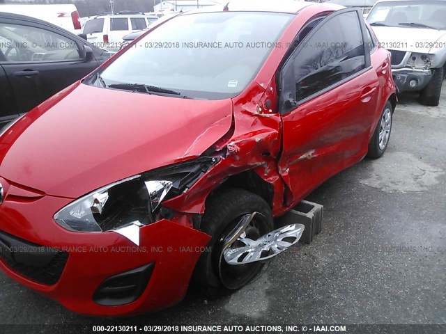 JM1DE1KY6E0171239 - 2014 MAZDA MAZDA2 SPORT RED photo 6