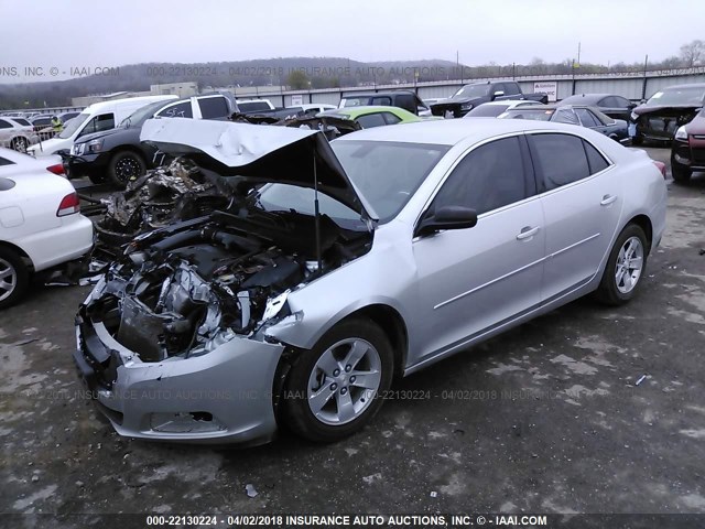 1G11B5SLXEF257537 - 2014 CHEVROLET MALIBU LS SILVER photo 2