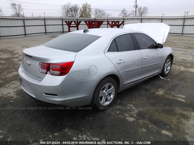 1G11B5SLXEF257537 - 2014 CHEVROLET MALIBU LS SILVER photo 4