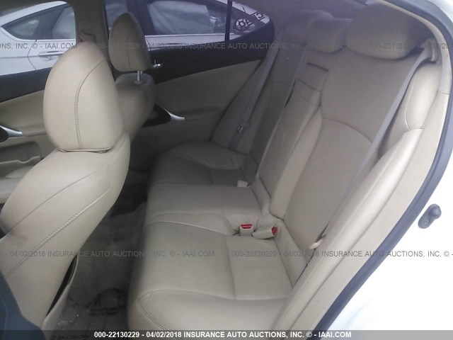 JTHBE262465009650 - 2006 LEXUS IS 350 WHITE photo 8