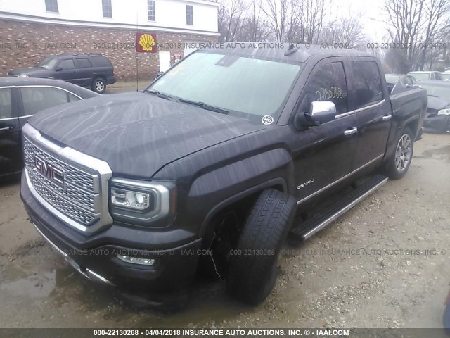 3GTU2PEJ1GG189804 - 2016 GMC SIERRA K1500 DENALI BLACK photo 2