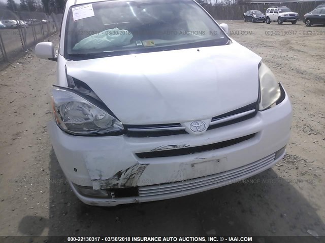 5TDBA22C75S036555 - 2005 TOYOTA SIENNA XLE/XLE LIMITED WHITE photo 6