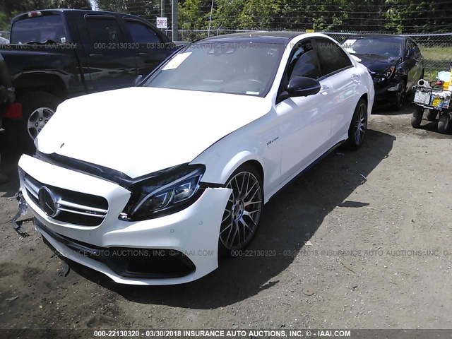 55SWF8HB3JU249343 - 2018 MERCEDES-BENZ C 63 AMG-S WHITE photo 2