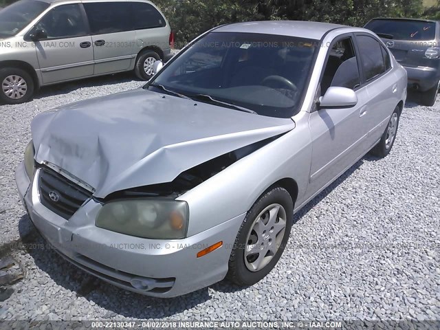 KMHDN46D94U823153 - 2004 HYUNDAI ELANTRA GLS/GT GRAY photo 2