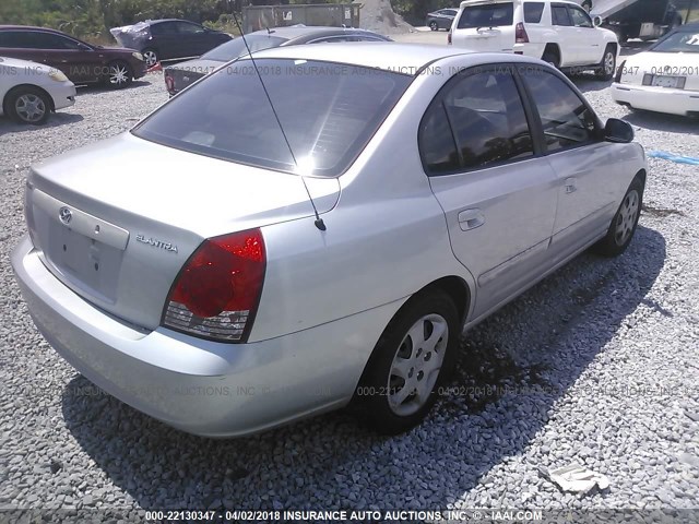 KMHDN46D94U823153 - 2004 HYUNDAI ELANTRA GLS/GT GRAY photo 4