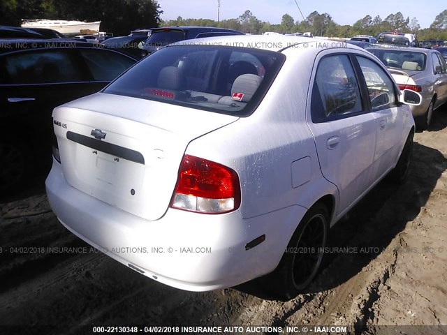 KL1TD56626B585646 - 2006 CHEVROLET AVEO LS WHITE photo 4