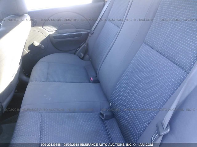 KL1TD56626B585646 - 2006 CHEVROLET AVEO LS WHITE photo 8