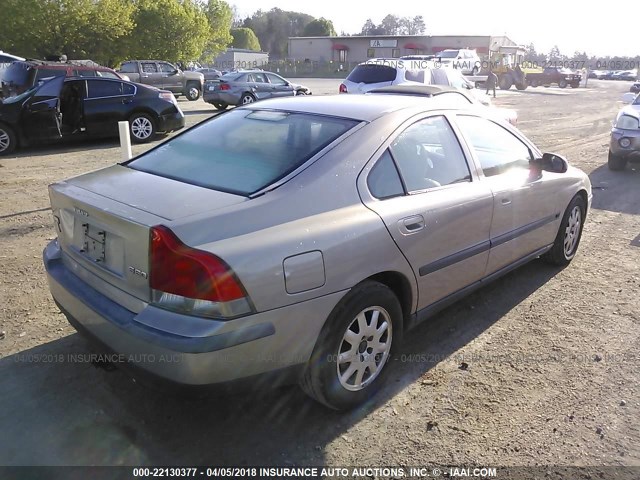 YV1RS61R222112754 - 2002 VOLVO S60 GOLD photo 4
