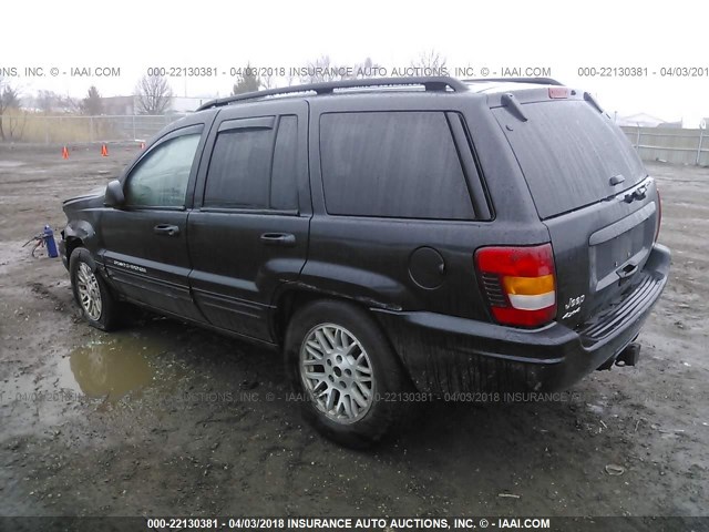 1J8GW58N34C240604 - 2004 JEEP GRAND CHEROKEE LIMITED BLACK photo 3