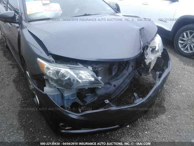 4T1BK1FK3CU018924 - 2012 TOYOTA CAMRY SE/XLE GRAY photo 6