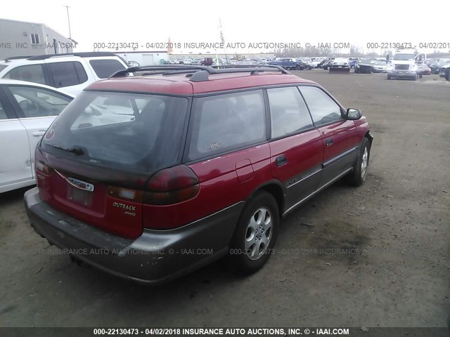 4S3BG6854X7622366 - 1999 SUBARU LEGACY OUTBACK/SSV/LIMITED/30TH RED photo 4