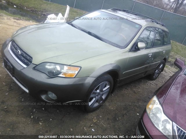 4S4BP86C654392787 - 2005 SUBARU LEGACY OUTBACK H6 R LL BEAN GREEN photo 2