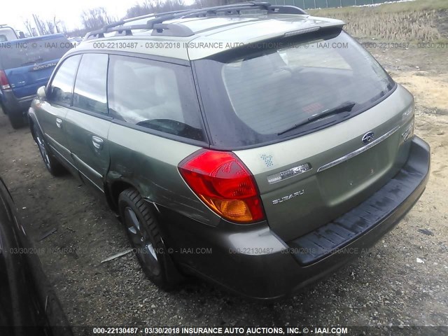 4S4BP86C654392787 - 2005 SUBARU LEGACY OUTBACK H6 R LL BEAN GREEN photo 3