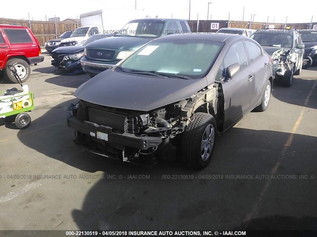 KNAFK4A66E5058782 - 2014 KIA FORTE LX GRAY photo 2