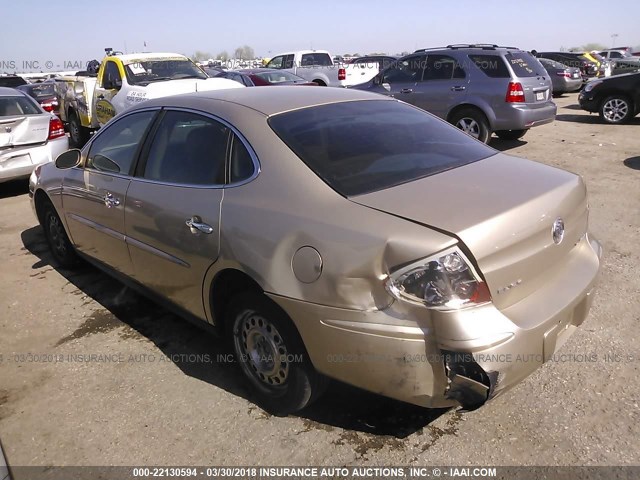 2G4WC532X51296874 - 2005 BUICK LACROSSE CX GOLD photo 3