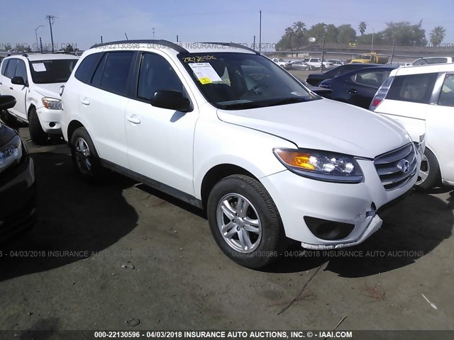 5XYZG3AB8CG133334 - 2012 HYUNDAI SANTA FE GLS WHITE photo 1