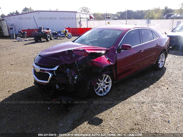 1G11C5SL5EF115187 - 2014 CHEVROLET MALIBU 1LT RED photo 2