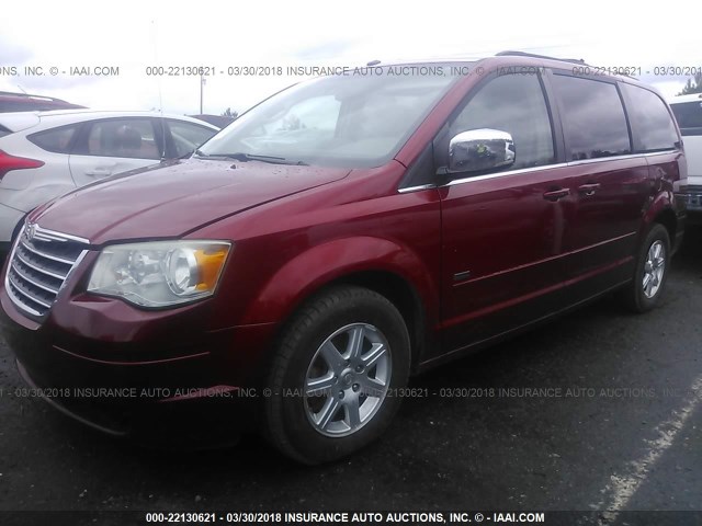 2A8HR54P28R839610 - 2008 CHRYSLER TOWN & COUNTRY TOURING RED photo 2