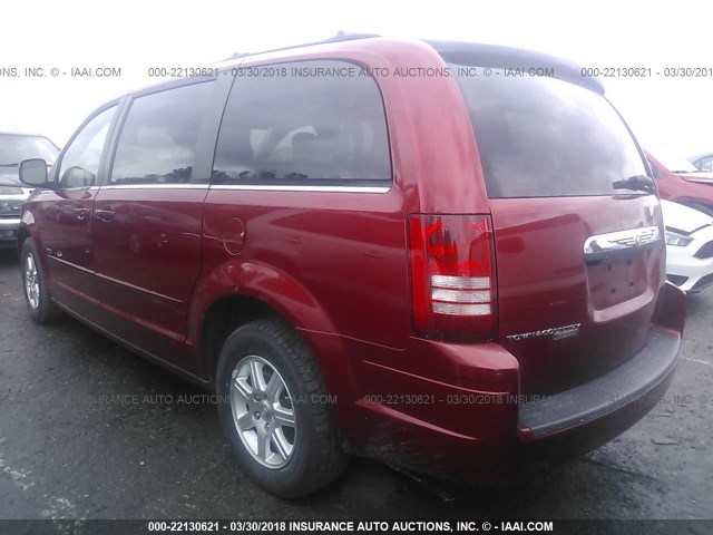 2A8HR54P28R839610 - 2008 CHRYSLER TOWN & COUNTRY TOURING RED photo 3