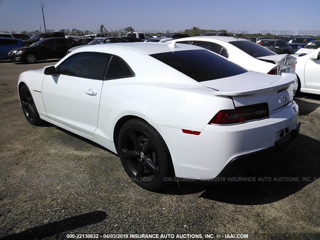 2G1FK1EJ6E9210779 - 2014 CHEVROLET CAMARO 2SS WHITE photo 3