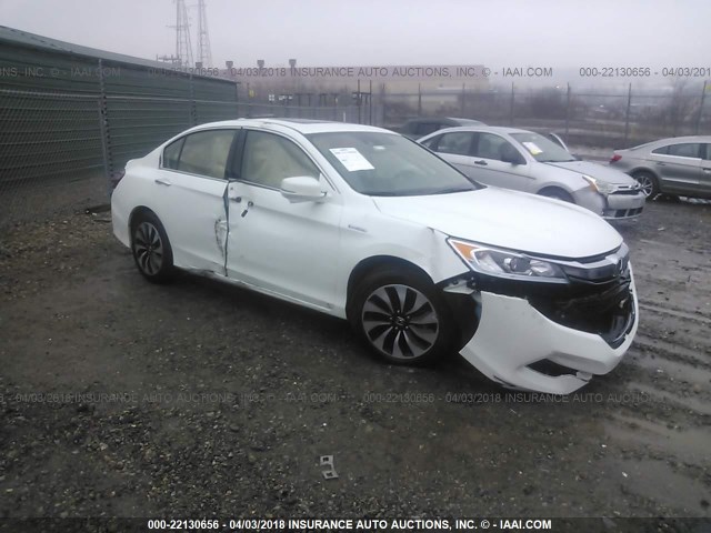 JHMCR6F51HC009114 - 2017 HONDA ACCORD HYBRID/EXL WHITE photo 1