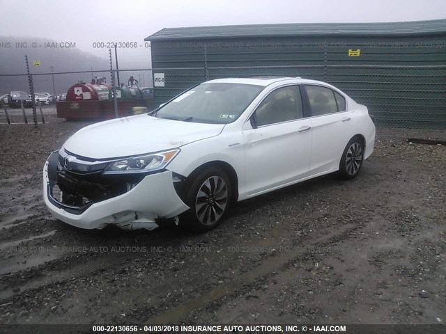 JHMCR6F51HC009114 - 2017 HONDA ACCORD HYBRID/EXL WHITE photo 2