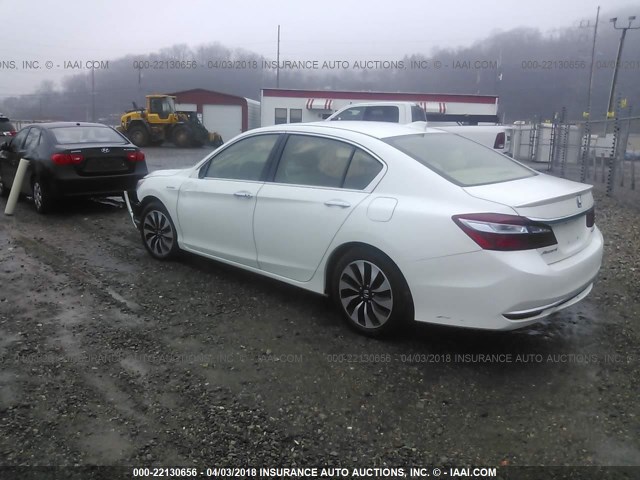 JHMCR6F51HC009114 - 2017 HONDA ACCORD HYBRID/EXL WHITE photo 3