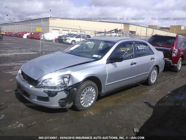 1HGCM55127A042711 - 2007 HONDA ACCORD VALUE SILVER photo 2