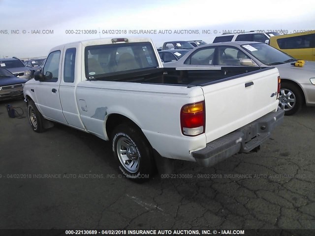 1FTYR14V7XPA84176 - 1999 FORD RANGER SUPER CAB WHITE photo 3