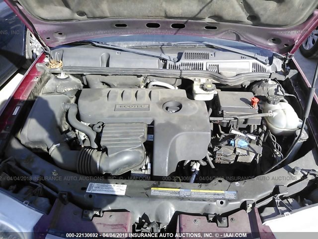 1G8AJ58F47Z155822 - 2007 SATURN ION LEVEL 2 BURGUNDY photo 10