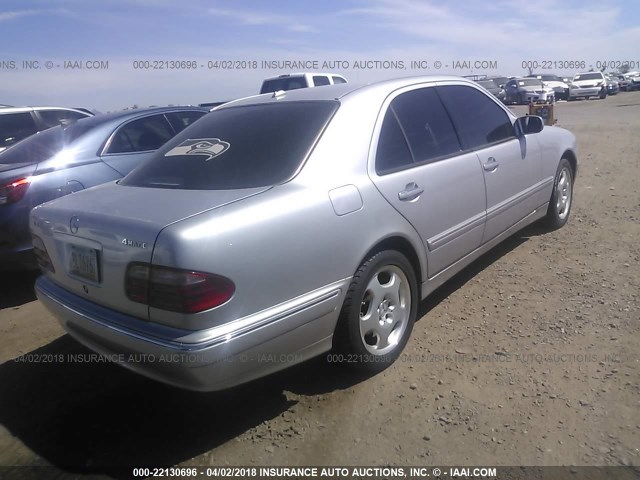 WDBJF83J12X063722 - 2002 MERCEDES-BENZ E 430 SILVER photo 4